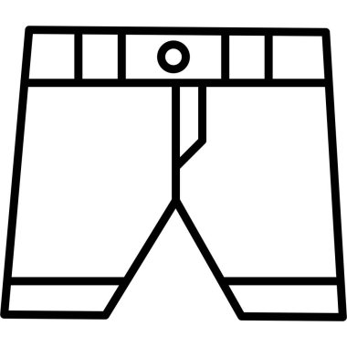 Pantolon. Web simgesi basit illüstrasyon