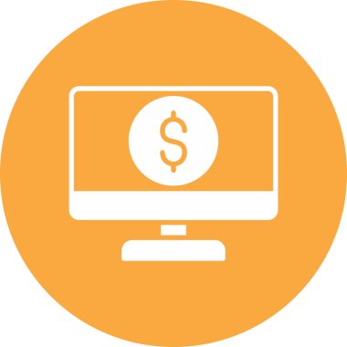 Monitör simgesi, vektör illüstrasyonu. düz tasarım biçimi