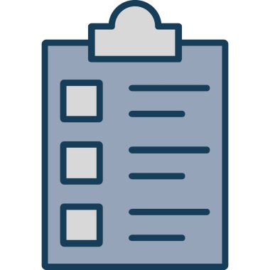 Kontrol listesi vektör simgesi, modern biçim