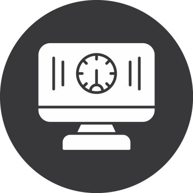 Alarm saati simgesi, vektör, illüstrasyon