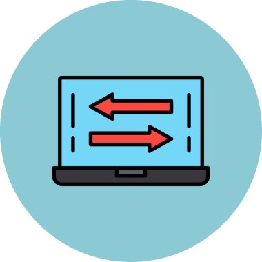 Bilgisayar. Web simgesi basit illüstrasyon