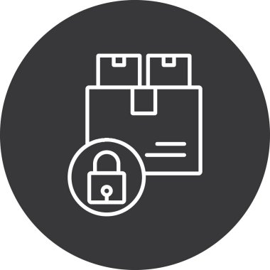 veri güvenliği vektör çizgisi simgesi, dış hat vektör simgesi