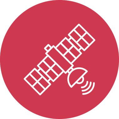 Uydu Simgesi, vektör illüstrasyonu