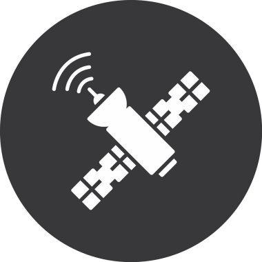 Uydu. Web simgesi basit illüstrasyon