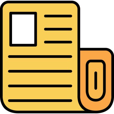 Belge. Web simgesi basit illüstrasyon