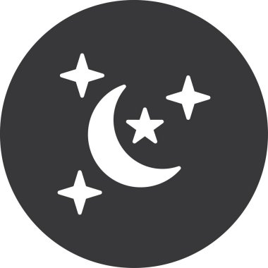 Moda stili izole edilmiş arkaplanda hilal ay simgesi