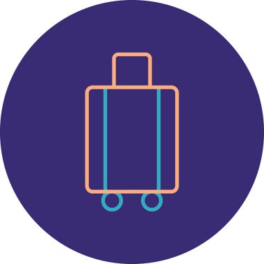 Seyahat çantası simgesinin vektör illüstrasyonu