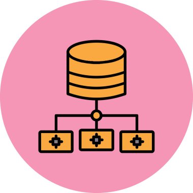 veritabanı. Web simgesi basit illüstrasyon