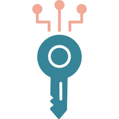 Anahtar. Web simgesi basit illüstrasyon