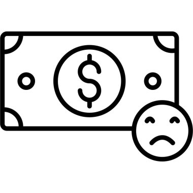 Fatura para ikonu. Beyaz arkaplanda izole edilmiş web tasarımı için ana para fatura vektör simgesi