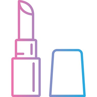 Makyaj. Web simgesi basit illüstrasyon