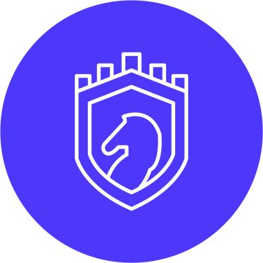 Bir kalkan simgesinin vektör illüstrasyonu