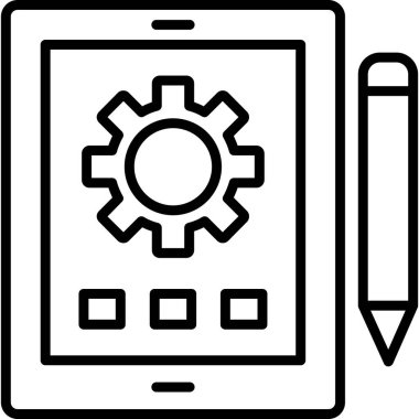 Tablet simgesi tasarım, vektör çizim