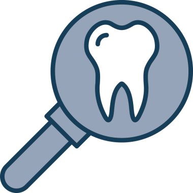 Diş ikonu, basit vektör çizimi