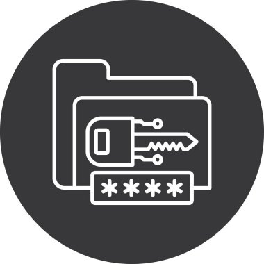 giriş parola simgesi ana hat biçiminde