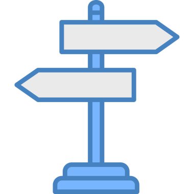 yön işareti simgesi, vektör illüstrasyonu