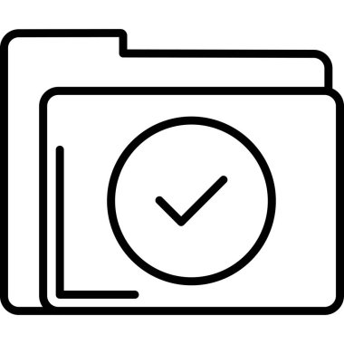 Kontrol listesi vektör çizgisi simgesi