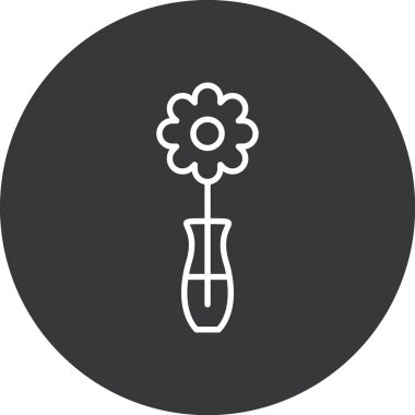 çiçek simgesi vektör illüstrasyonu