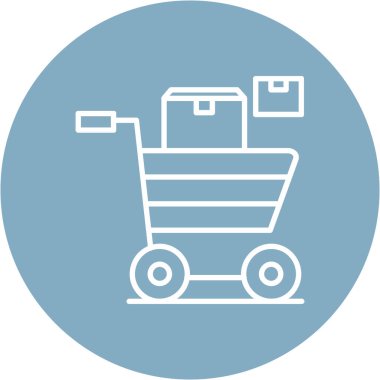 Alışveriş arabası. Basit simge