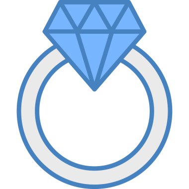 Nişan yüzüğü simgesi - taslak biçimi