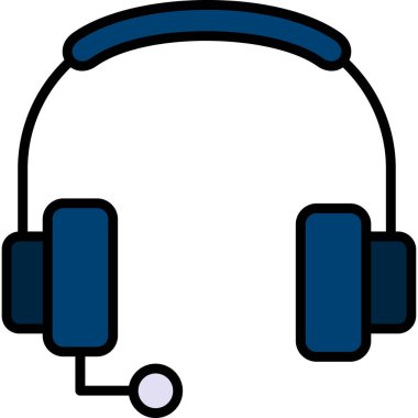 Kulaklık. Web simgesi basit illüstrasyon