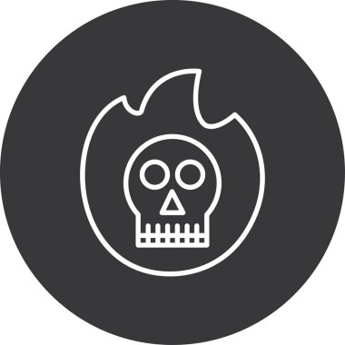 vektör simgesi kafatası illüstrasyonu