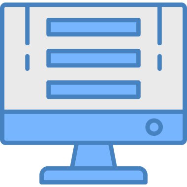 Bilgisayar monitörü simgesi Doldurulmuş dış hat biçimi