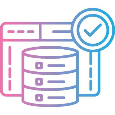 veritabanı. Web simgesi basit illüstrasyon