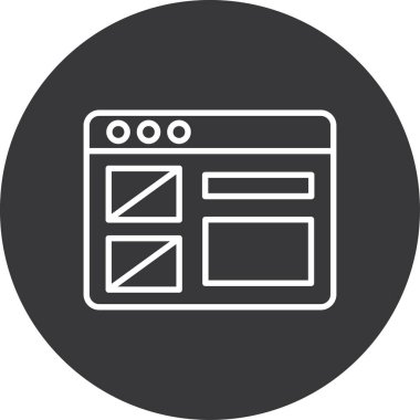 Web tarayıcı vektör simgesi modern basit tasarım