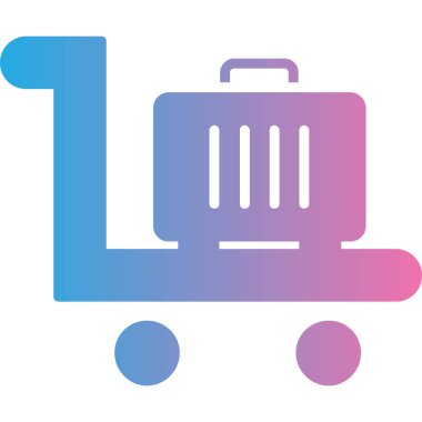 Trolley simgesi, vektör illüstrasyonu