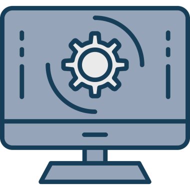 Bilgisayar. Web simgesi basit illüstrasyon