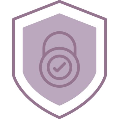 güvenlik vektör simgesi modern basit illüstrasyon