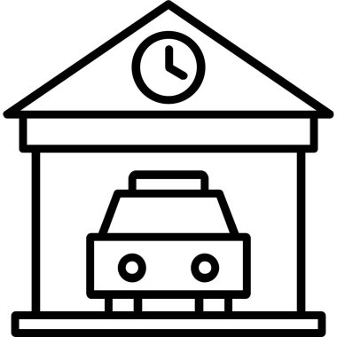 Bina. Web simgesi basit illüstrasyon