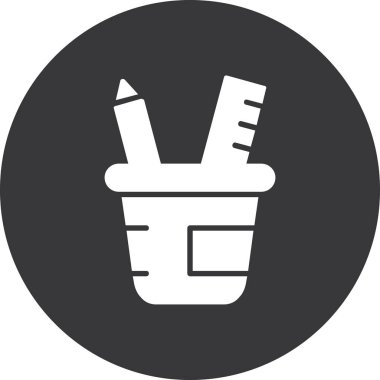 Bucket Vektör Kabartma Simgesi Tasarımı