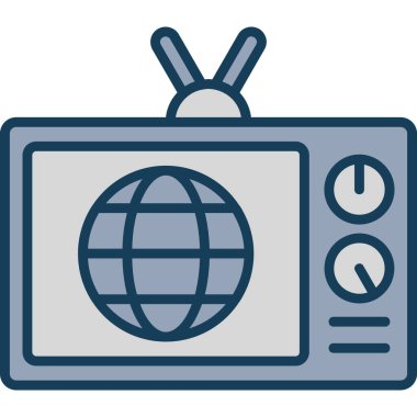 Televizyon. Web simgesi basit tasarım