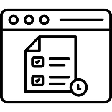 Belge. Web simgesi basit illüstrasyon