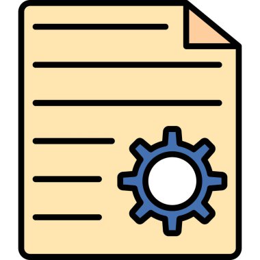 Belge. Web simgesi basit illüstrasyon