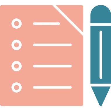 Liste. Web simgesi basit illüstrasyon