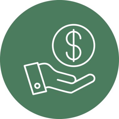 Bir dolar paketinin vektör illüstrasyonu