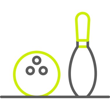 Bowling pin ikonu vektör illüstrasyonu