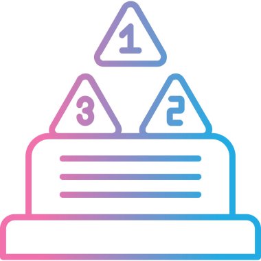 piramit simgesi vektör çizimi