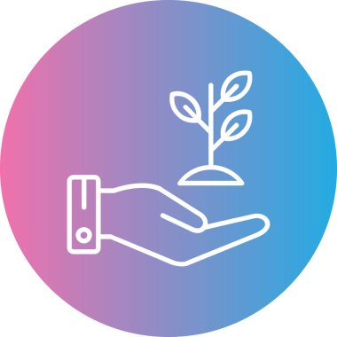 Bitki simgesinin vektör illüstrasyonu