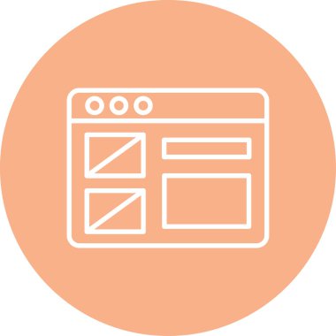Web sayfası ikon vektör illüstrasyonu