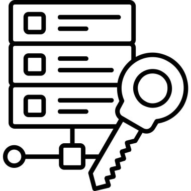 belge anahtar kilidi simgesi ana hat biçiminde