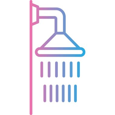 Duş. Web simgesi basit illüstrasyon