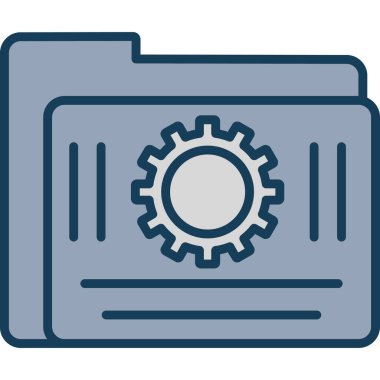 iş yönetimi düz ikon vektör illüstrasyonu