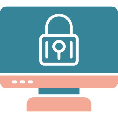 İnternet koruma simgesi basit vektör illüstrasyonu