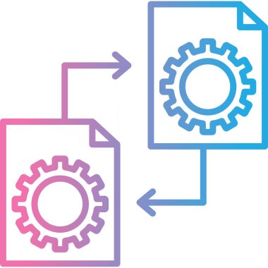 Bir dişli ve kitabın vektör simgesi
