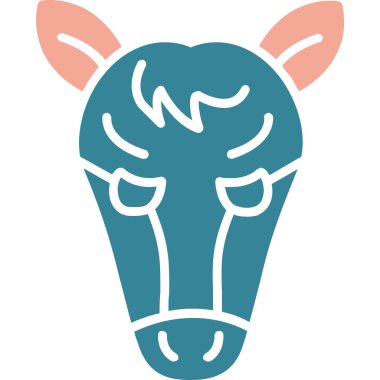 Hayvan çiftliği inek simgesi taslak biçiminde