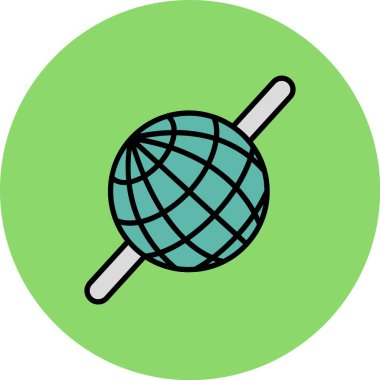 Küre. Web simgesi basit illüstrasyon